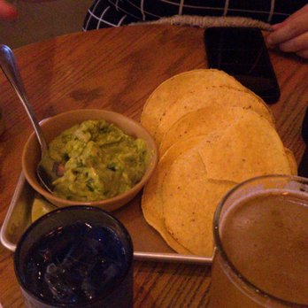 Hudson Taco - Guacamole with chips, this is the first thing they brought out to us. - Tacos Near Me - Newburgh, New York
