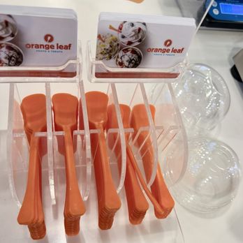 Orange Leaf Frozen Yogurt - Gift cards and spoons - Ice Cream & Frozen Yogurt Near Me - San Antonio, Texas Orange Leaf Frozen Yogurt - Gift cards and spoons - Ice Cream & Frozen Yogurt Near Me - San Antonio, Texas