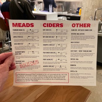 Blom Mead + Cider - Menu, 5.4.23 - Cideries Near Me - Ann Arbor, Michigan