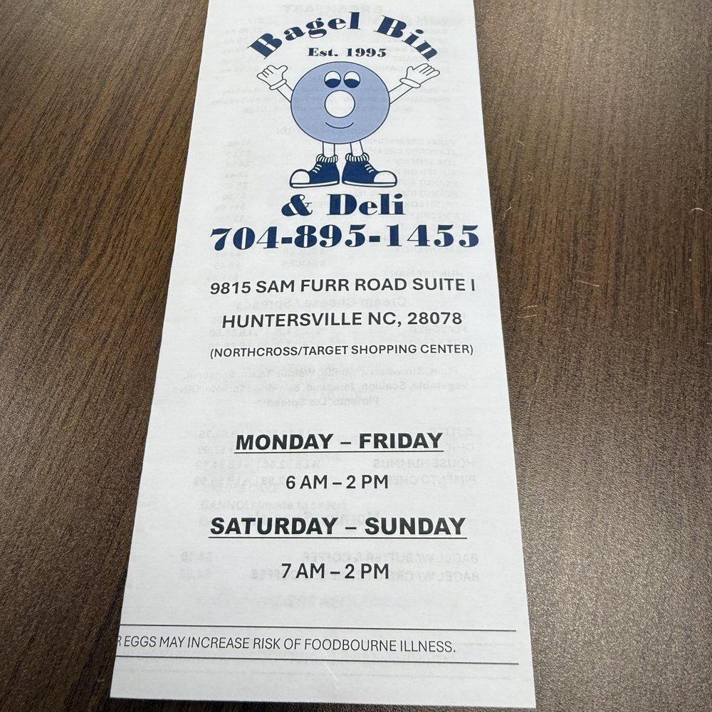 Bagel Bin - Bagels Near Me - Huntersville, North Carolina