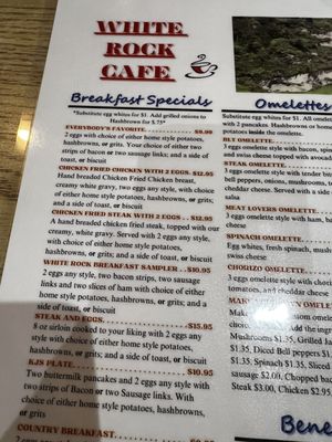 Menu photo 2 White Rock Cafe North Richland Hills, TX Menu photo 2 White Rock Cafe North Richland Hills, TX