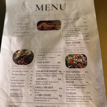 Top Tier Featuring The Genesis Room - Menu - New American Near Me - Columbia, South Carolina Top Tier Featuring The Genesis Room - Menu - New American Near Me - Columbia, South Carolina