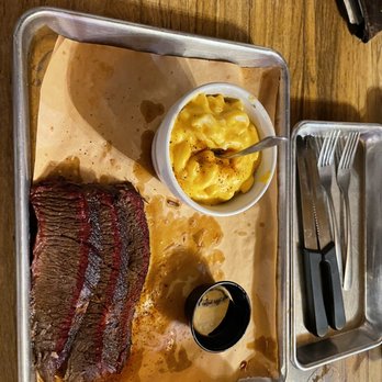Gettin' Basted - 1/2 lb brisket with Mac and cheese on the side. - Barbeque Near Me - Branson, Missouri