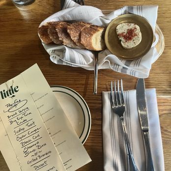 Little Fish - Bread service & table setting - Seafood Near Me - Philadelphia, Pennsylvania Little Fish - Bread service & table setting - Seafood Near Me - Philadelphia, Pennsylvania