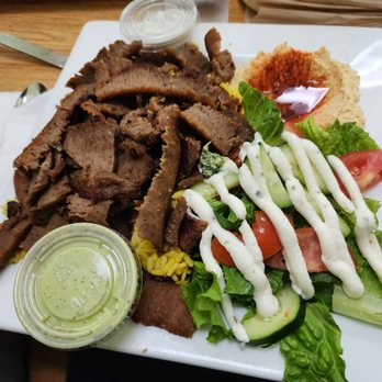 The Green Olive - Gyro meat dish is so good I ate until I couldn't breathe anymore. - Mediterranean Near Me - Des Moines, Iowa