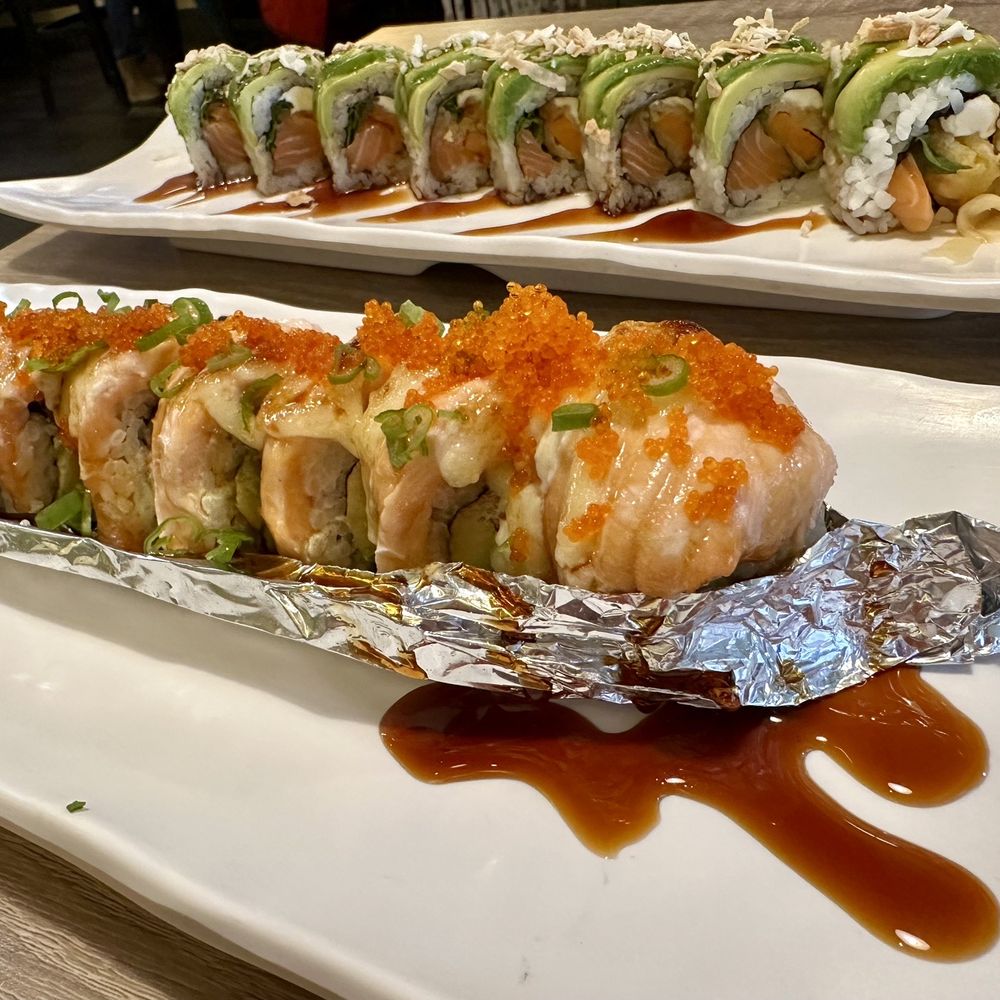 Sushi San - Lion King (front), Becca (back) - Sushi Bars Near Me - Felton, California Sushi San - Lion King (front), Becca (back) - Sushi Bars Near Me - Felton, California