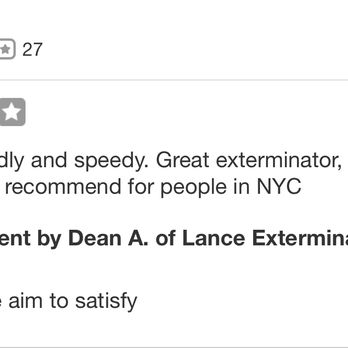 Lance Extermination - Satisfied customers - Pest Control Near Me Lance Extermination - Satisfied customers - Pest Control Near Me