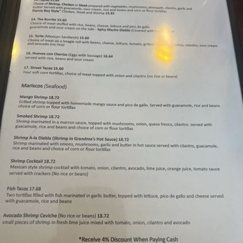 Macho Tequila's - Menu - Mexican Near Me - Sparks, Nevada