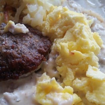 Westside Cafe - Glorious amazing mess of cheddar biscuits and gravy! :) - New American Near Me - Vail, Colorado