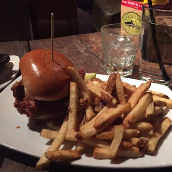 Argosy - Hot chicken sandwich with frites! - Pizza Near Me - Atlanta, Georgia