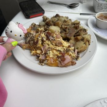 More Than Waffles - Mighty Meat Scramble is also delicious! I tried my hubby's food! - Breakfast & Brunch Near Me - Encino, California