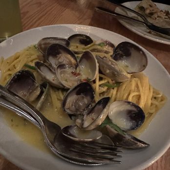 Nightingale - Spaghetti with Manila Clams and jalapeños in a white wine sauce - Live/Raw Food Near Me - Vancouver, British Columbia