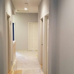 Work in progress on the hallway and staircase Work in progress on the hallway and staircase