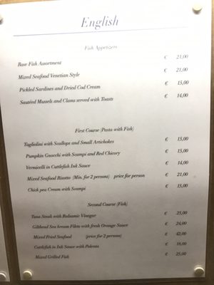 Menu photo 1 Osteria Antico Giardinetto Venezia, VE Menu photo 1 Osteria Antico Giardinetto Venezia, VE