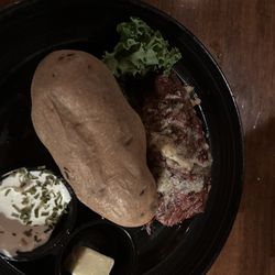 Chuck's Steak House - Bistro steak w/ baked