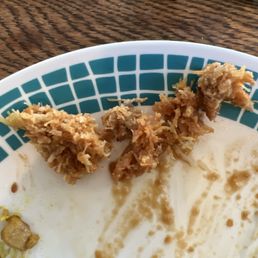 That's what the orange chicken turns into after chewing