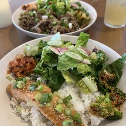 Miso Salmon Rice Bowl, and K-BBQ Rice Bowl