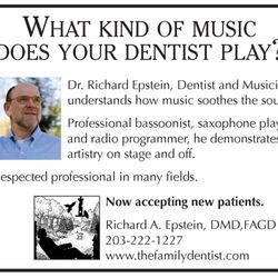 Richard Epstein, DMD - Dr. Epstein also maintains a career as an active member of the artistic community in the region.