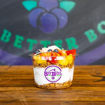 SoBoL - a yogurt with fruit on top - Acai Bowls Near Me - New Hyde Park, New York SoBoL - a yogurt with fruit on top - Acai Bowls Near Me - New Hyde Park, New York
