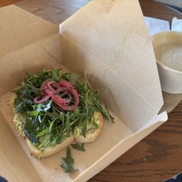 Avocado toast & caramel latte