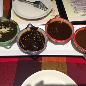 Restaurant Mole Del Rey - Mole sampler - Mexican Near Me - Bell, California Restaurant Mole Del Rey - Mole sampler - Mexican Near Me - Bell, California