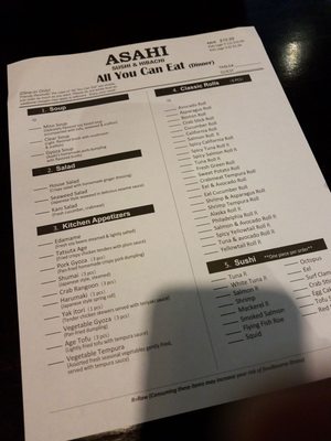 Menu photo 8 Asahi All You Can Eat Washington, PA Menu photo 8 Asahi All You Can Eat Washington, PA