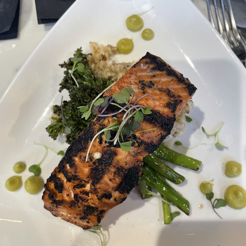 ENZO Italian Restaurant - The salmon and risotto. - Italian Near Me - Moses Lake, Washington