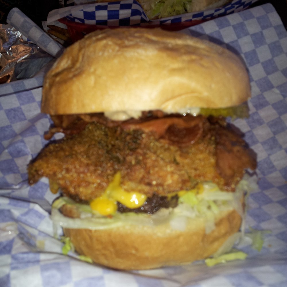 Rocket Burger & Subs - Sante fe burger with battered and fried green chilies, WHAT? Who does that? Gotta Try! Different but very tasty! - Burgers Near Me - Phoenix, Arizona Rocket Burger & Subs - Sante fe burger with battered and fried green chilies, WHAT? Who does that? Gotta Try! Different but very tasty! - Burgers Near Me - Phoenix, Arizona