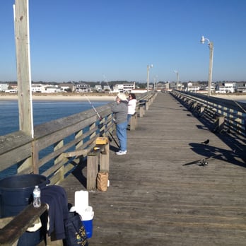 Holden Beach Fishing Pier - Looking down the pier from the furthest point. Neat place. - Fishing Near Me - Supply, North Carolina Holden Beach Fishing Pier - Looking down the pier from the furthest point. Neat place. - Fishing Near Me - Supply, North Carolina