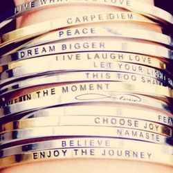 House of Lucky - Adorable mantra bracelets in silver, yellow gold and rose gold. Starting at $25