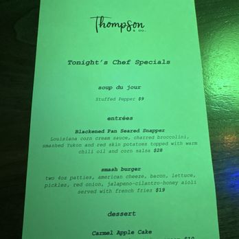 Thompson & Co - Menu - New American Near Me - Ypsilanti, Michigan Thompson & Co - Menu - New American Near Me - Ypsilanti, Michigan