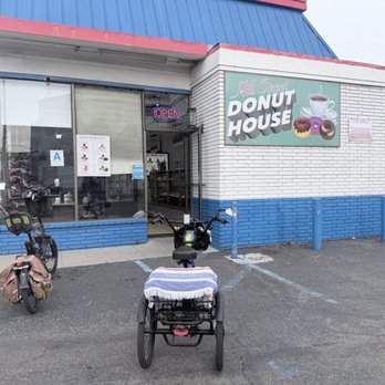 Hill Street Donut House - Our modes of transportation parked - Donuts Near Me - Oceanside, California