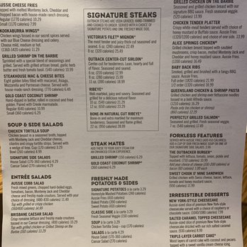 Outback Steakhouse - Menu - Steakhouses Near Me - Osage Beach, Missouri Outback Steakhouse - Menu - Steakhouses Near Me - Osage Beach, Missouri