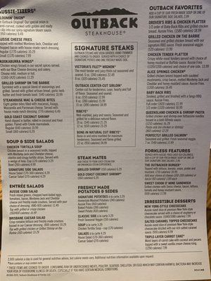 Menu photo 1 Outback Steakhouse Osage Beach, MO Menu photo 1 Outback Steakhouse Osage Beach, MO