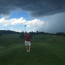 The Club at Ironwood - Most elevated tee box on the course. Probably not the day to stand on it with a metal rod.