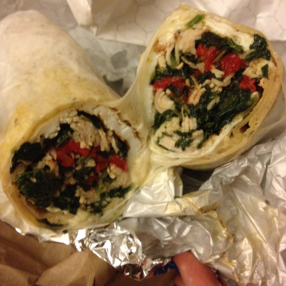 That's A Wrap - The Mick Wrap- Egg whites, sauteed spinach, sliced turkey breast, roasted peppers and Swiss
EGGGGS!!!! - Sandwiches Near Me - Bayside, New York That's A Wrap - The Mick Wrap- Egg whites, sauteed spinach, sliced turkey breast, roasted peppers and Swiss
EGGGGS!!!! - Sandwiches Near Me - Bayside, New York