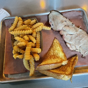 Fat Boys BBQ - #1 with Sliced Pork, French Fries and Texas Garlic Toast - Barbeque Near Me - Ocala, Florida