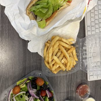Giant Pizza - halal gyro, fries, and side salad - Pizza Near Me - San Diego, California Giant Pizza - halal gyro, fries, and side salad - Pizza Near Me - San Diego, California
