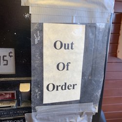 Marshfield Laundromat - One of the sixteen out of order signs. This one happens to be on the soda machine