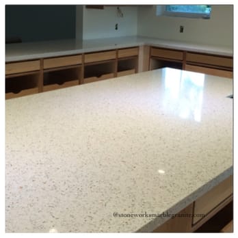 Our First Experience With Recycle Glass Countertops Savaii Color