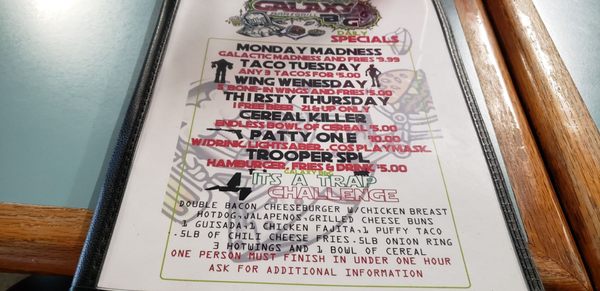 Menu photo 7 Galaxy B&G Killeen, TX Menu photo 7 Galaxy B&G Killeen, TX