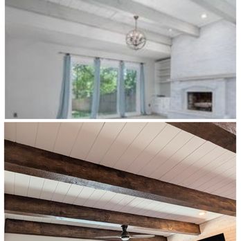 JMG Painting - Before- white beams to a wooden finish - Painters Near Me JMG Painting - Before- white beams to a wooden finish - Painters Near Me