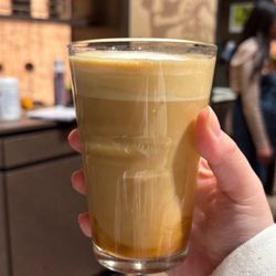 Complementary iced gingerbread latte