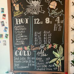 Coffee Monkey - Menu