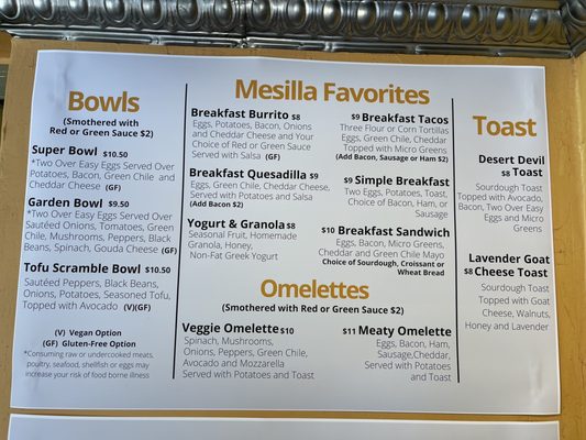 Menu photo 3 The Bean at Josefinas Las Cruces, NM