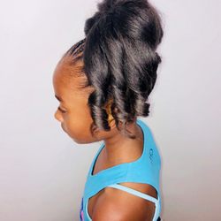 Braid Ponytail & Curls