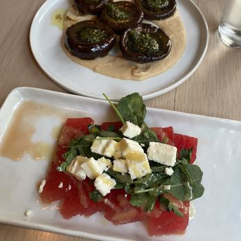 The Crooked Pine - Miso Mushroom and todays special Watermen Tataki, delicious!!! - Cocktail Bars Near Me - Ogunquit, Maine
