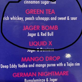 Bumsted's - Green Tea Shot - Bars Near Me - Tucson, Arizona