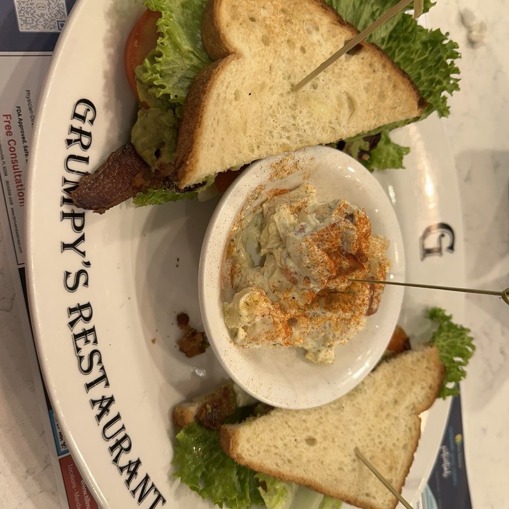 Grumpy's Restaurant - Traditional BLT with avocado, add Fresh Squeezed Florida Orange Juice - Breakfast & Brunch Near Me - St. Johns, Florida Grumpy's Restaurant - Traditional BLT with avocado, add Fresh Squeezed Florida Orange Juice - Breakfast & Brunch Near Me - St. Johns, Florida
