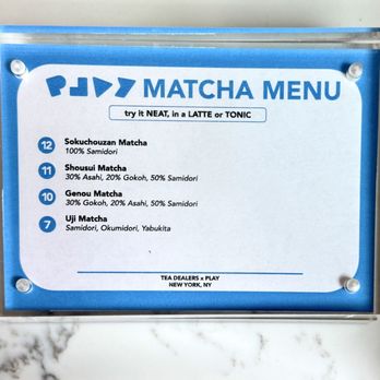 PLAY Coffee - Menu Matcha - Coffee & Tea Near Me - Fullerton, California